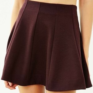 Burgundy skater skirt (Urban Outfitters)